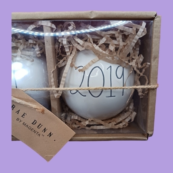 Rae dunn ceramic christmas tree ornaments /3 pack - Picture 4 of 9